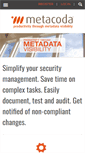 Mobile Screenshot of metacoda.com